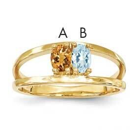 2-Stone Mothers Ring Mounting 14k Polished Gold XMR2/2-7, MPN: XMR2_2--6, 883957152707