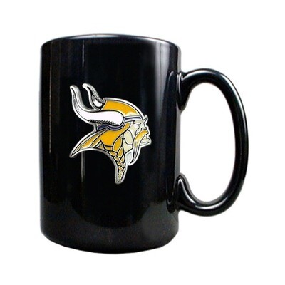 Minnesota Vikings 15oz Black Ceramic Mug GC149, MPN: GC149, 89006592092