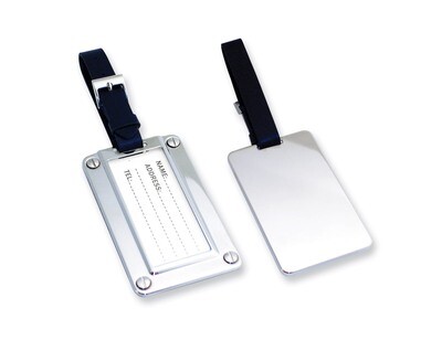 Silver-tone Luggage Tag GM2144, MPN: GM2144, 633944001613