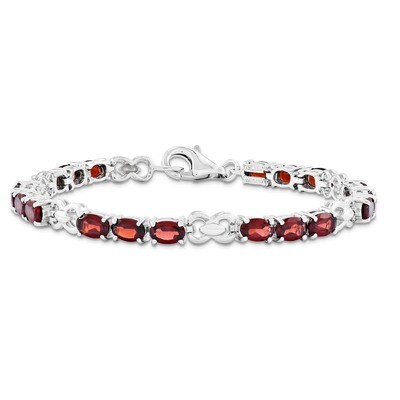 Garnet Bracelet Sterling Silver QX863GA, MPN: QX863GA, 883957516745