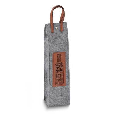 Wines of the World Felt and Brown Leather Wine Tote GM24114, MPN: GM24114, 797140051138