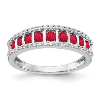 Ruby Fancy Ring 14k White Gold Diamond RM3849-RU-025-WA, MPN: RM3849-RU-025-WA, 883957214610