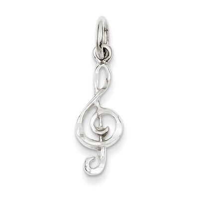 Treble Clef Charm Sterling Silver QC1617, MPN: QC1617, 883957905341