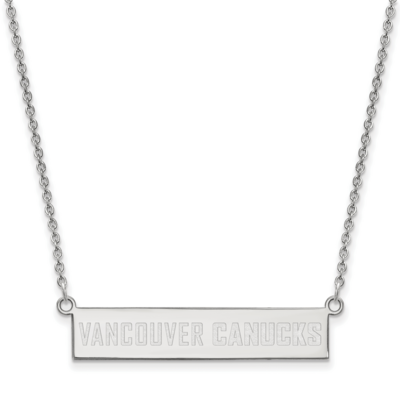 Vancouver Canucks Small Bar Necklace Sterling Silver Rhodium-plated SS014CUC-18, MPN: SS014CUC-18, …