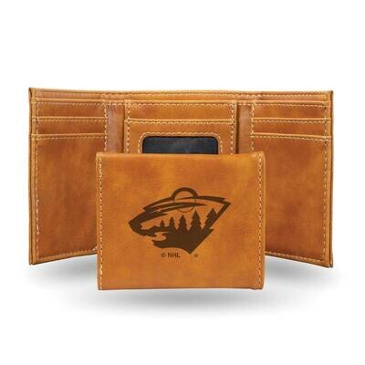 NHL Minnesota Wild Brown Faux Leather Trifold Wallet GC7837, MPN: GC7837, 767345901668