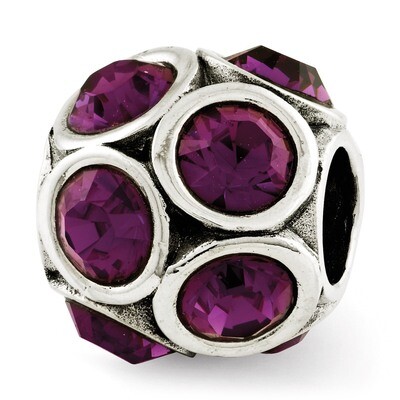 February Swarovski Elements Bead - Sterling Silver QRS2687FEB, MPN: QRS2687FEB, 886774992396