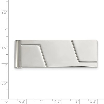 Grooved Money Clip Stainless Steel Polished SRM186, MPN: SRM186, 191101017889