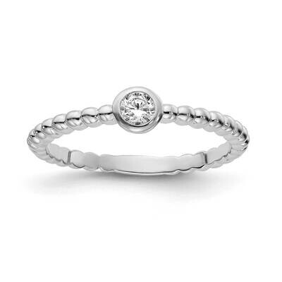 Cz Ring Sterling Silver QR7169-7, MPN: QR7169, 191101395147