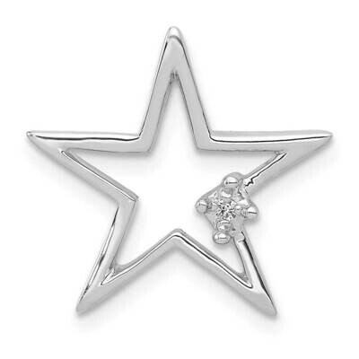 .01Ct. Diamond Star Chain Slide 14k White Gold PM5178-001-WA, MPN: PM5178-001-WA, 883957515243