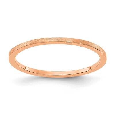 1.2mm Flat Satin Stackable Band 14k Rose Gold STK23-120R, MPN: STK23-120R, 191101670053