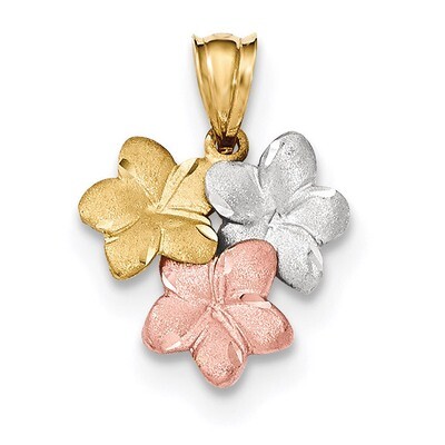 Flower Pendant 14k Tri-Color Gold K5312, MPN: K5312, 191101365201