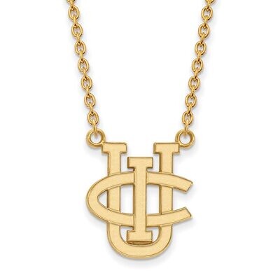 University of California-Irvine Large Pendant with Chain Necklace Gold-plated Silver GP002UCI-18, M…