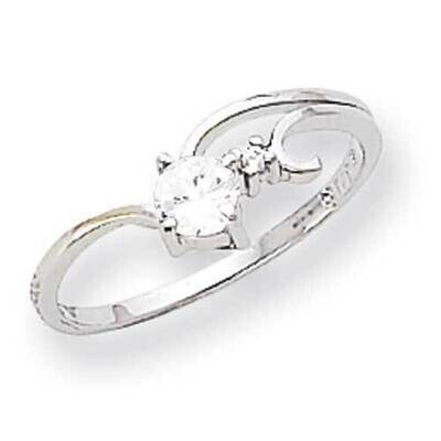 4mm Cubic ZirconiDiamond Ring 14k White Gold X9705CZ_AA, MPN: X9705CZ_AA, 883957573236