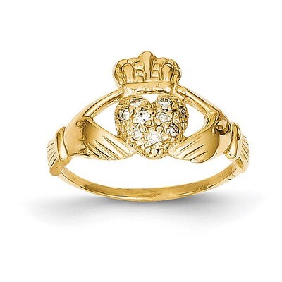 1 10ct Diamond Claddagh Ring 14k Gold Y6307AA, MPN: Y6307AA, 883957342665