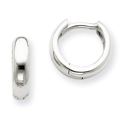 Hinged Hoop Earrings 14k White Gold XY1124, MPN: XY1124, 886774134055