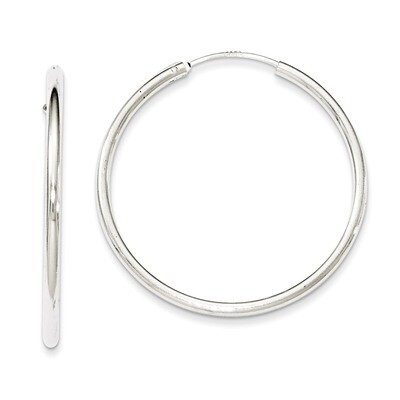 2mm Hoop Earrings Sterling Silver QE4371, MPN: QE4371, 883957929941