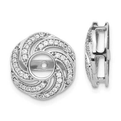 Swirl Diamond Jacket Earring 14k White Gold EJM5326-033-WA, MPN: EJM5326-033-WA, 191101385582