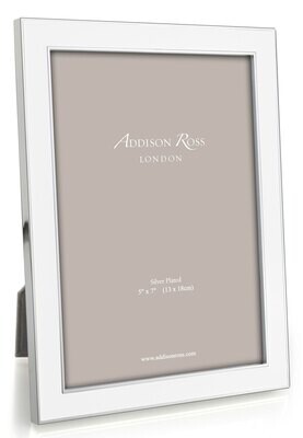 Addison Ross White Enamel Picture Frame 5 x 7 Inch Silver-plated FR0642, MPN: FR0642, UPC/EAN: 5024…
