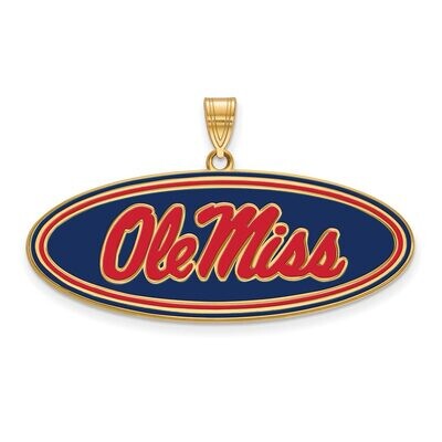 University of Missisippi Large Enamel Pendant Gold-plated Silver GP032UMS, MPN: GP032UMS, 886774935…