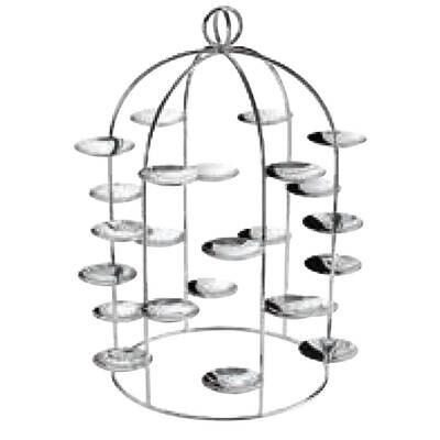 Ercuis Latitude Pastry Stand 24 Small Dishes 14.625 Inch Silver Plated F542340-24, MPN: F542340-24,…