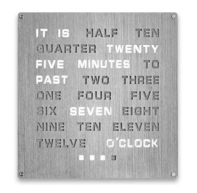 Aluminum LED Word Clock GM22419, MPN: GM22419, 700629022604