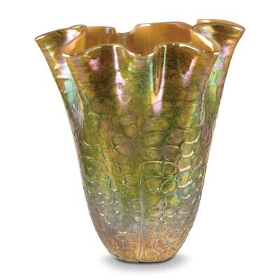 10.25 x11.75 Prismatic Art Glass Ruffle Vase GM22698, MPN: GM22698, 20258143212