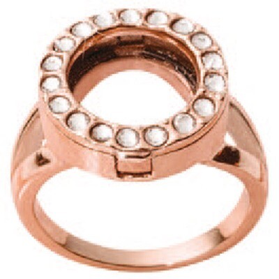 Nikki Lissoni Interchangeable Ring with Swarovski Stones Rose Gold-Plated Size 6 R1004RG6, MPN: R10…