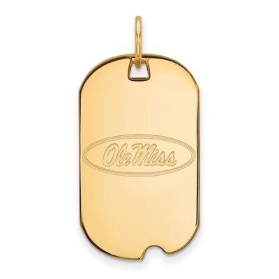 University of Missisippi Small Dog Tag Gold-plated Silver GP027UMS, MPN: GP027UMS, 886774931258