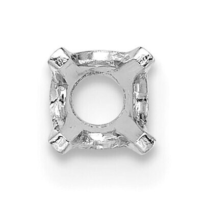 Round 4-Prong Open Back .005ct. Setting 14k White Gold WG108, MPN: WG108,