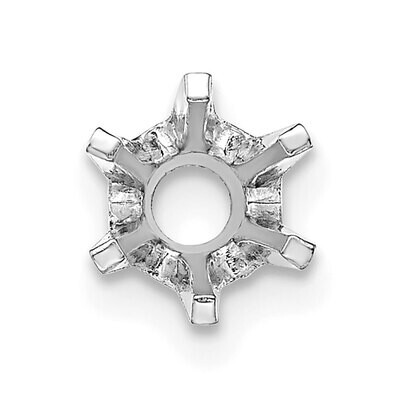Round 6-Prong High Base .06ct. Setting 14k White Gold WG145, MPN: WG145,