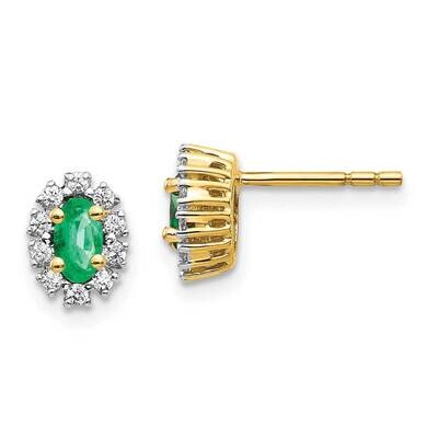 1/5Ct Lab Grown Diamond SI1/SI2 G H I &amp; Cr. Emerald Earrings 14k Yellow Gold EM5591-EM-020-YLG, MPN…