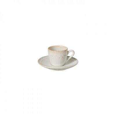 Casafina Taormina White Coffee Cup &amp; Saucer Set of 6 TA615-WHI, MPN: TA615-WHI, 840289013236