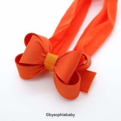 Orange Baby Bow Headband Orange Baby Headband Bow Headband Newborn Headband Baby Girl Headband Phot…