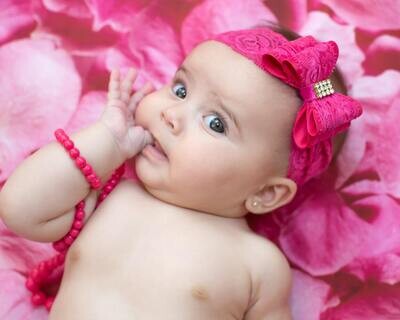 Baby Headbands Pink Baby Lace Headband Girls Pink Head band Baby Girl Headband Baby Head wrap Baby …