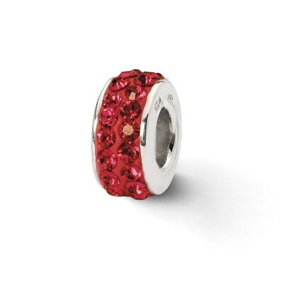 Scarlet Double Row Swarovski Crystal Bead Sterling Silver QRS2019, MPN: QRS2019, 883957514611