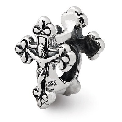 Crucifix Bead - Sterling Silver QRS1173, MPN: QRS1173, 883957276748
