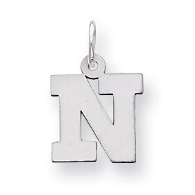 Block Initial N Charm Sterling Silver QC5093N, MPN: QC5093N, 883957128405