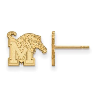 University of Memphis x-Small Post Earring Gold-plated Silver GP007UMP, MPN: GP007UMP, 886774906195