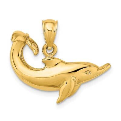 Dolphin Charm 14k Gold Polished K8054, MPN: K8054, 637218060092