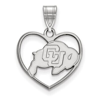 University of Colorado Pendant in Heart Sterling Silver SS013UCO, MPN: SS013UCO, 886774705224
