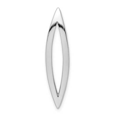 Curved Open Leaf Slide Sterling Silver Rhodium-plated QP5382, MPN: QP5382, 886774079387