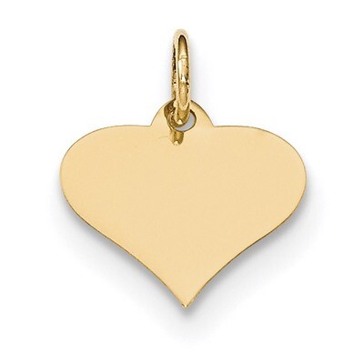 0.018 Gauge Engravable Heart Disc Charm 14k Gold Plain XM565/18, MPN: XM565/18, 191101455186