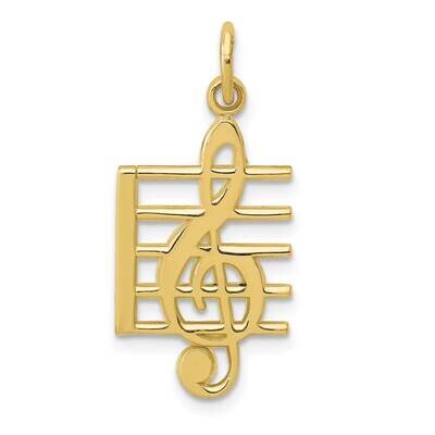 Music Note Charm 10k Gold 10K3503, MPN: 10K3503,