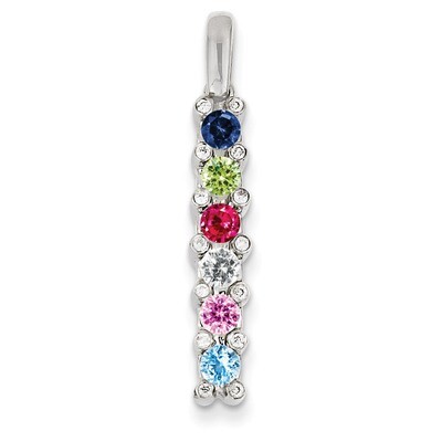 6 Birthstones Family Jewelry Diamond Semi-Set Pendant 14k White Gold XMPW31/6, MPN: XMPW31/6, 88395…