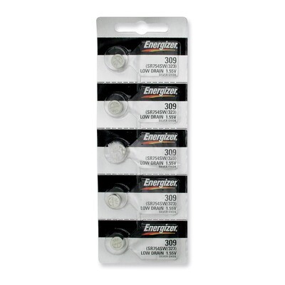 Energizer Watch Batteries Package of 5 WB309, MPN: WB309, 39800041630
