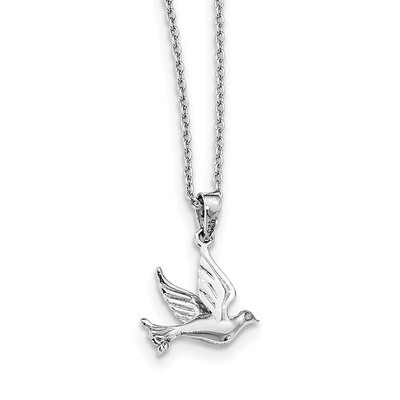 Dove Necklace Diamond Sterling Silver QW445-18, MPN: QW445-18, 883957946573