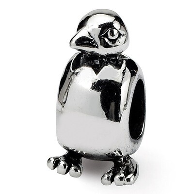 Baby Bird in Egg Bead - Sterling Silver QRS374, MPN: QRS374, 883957721897