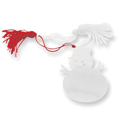 Nickel-plated White Tassel Snowman Ornament GP5261, MPN: GP5261, 47105199468