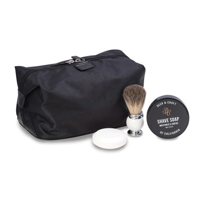 Deer &amp; Croft Black Nylon Dopp Kit with Brush &amp; Soap GM18337, MPN: GM18337, 797140750031