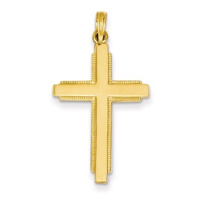 Cross Pendant 14k Gold Solid C4206, MPN: C4206, 637218016655